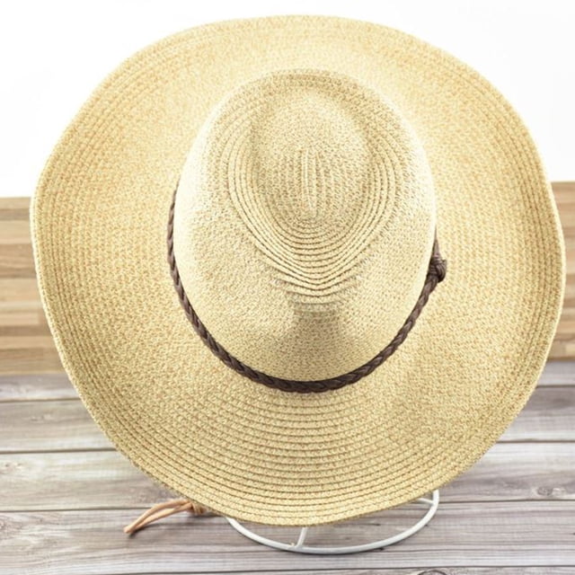 Ruiboury Yourself Direct Sunlight With Stylish Sun Hat Wide Brim Beach Foldable Cap Men's Plus Size Sun Hat Mix beige M 58cm 5Set