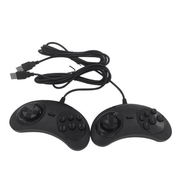USB Gamepad Game Controller 6 Buttons for USB Gaming Joystick Holder for PC Mega Drive Gamepads