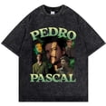 thumbnail image 1 of Camiseta Vintage con estampado gráfico para hombre, ropa de calle Retro lavada, estilo Hip Hop, 100% algodón, ropa de gran tamaño, 1 of 4