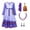 Set B, variant on Girls Asha Costume Princess Dress Cosplay Party Outfits Set, 4-10Y