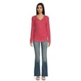 thumbnail image 2 of Time and Tru Women's Long Sleeve Henley Top, 2 of 5