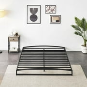 Jojoka Full Size Metal Platform Bed Frame, 6 inch Low Profile, Mattress Foundation No Box Spring, Sturdy and Noise Free