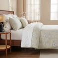 thumbnail image 5 of 100% Cotton Duvet Cover Set Queen Size, Boho Paisley Bedding Set with Zipper Closure & Corner Ties, Soft Breathable Yellow Paisley Floral Duvet Cover for All Seasons, 5 of 7