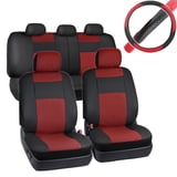 BDK Faux Leather Seat Covers BDK Full Set Car Seat Covers - Faux