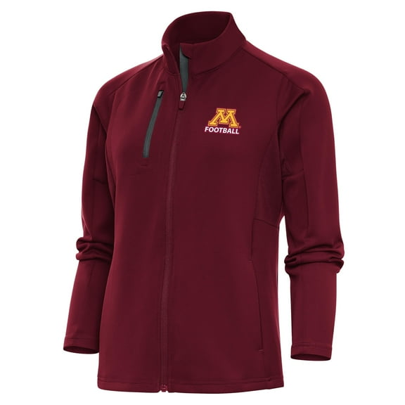 Women's Antigua Maroon Minnesota Golden Gophers Football Logo Generation Full-Zip Jacket