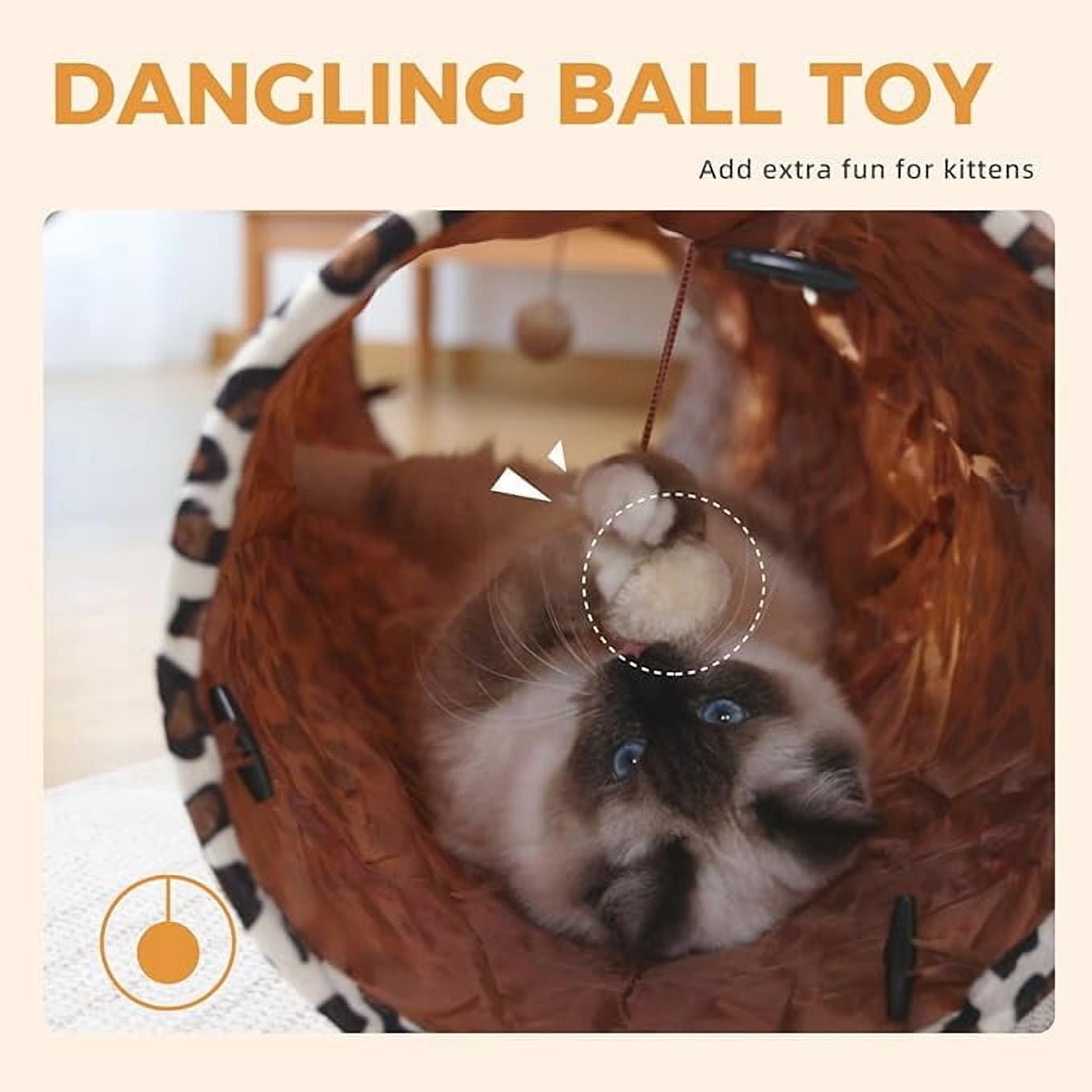 Cat Toys Collapsible Tunnel Dog Tube for Fat Cat,Rabbits,Dogs Length 51" Diameter 12"