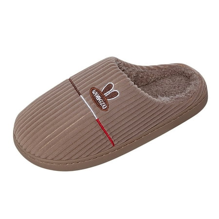 

Mens Slippers Men Winter Home Cotton Slides Slippers Casual Home Shoes Slippers for Men Suede Coffee 40-41
