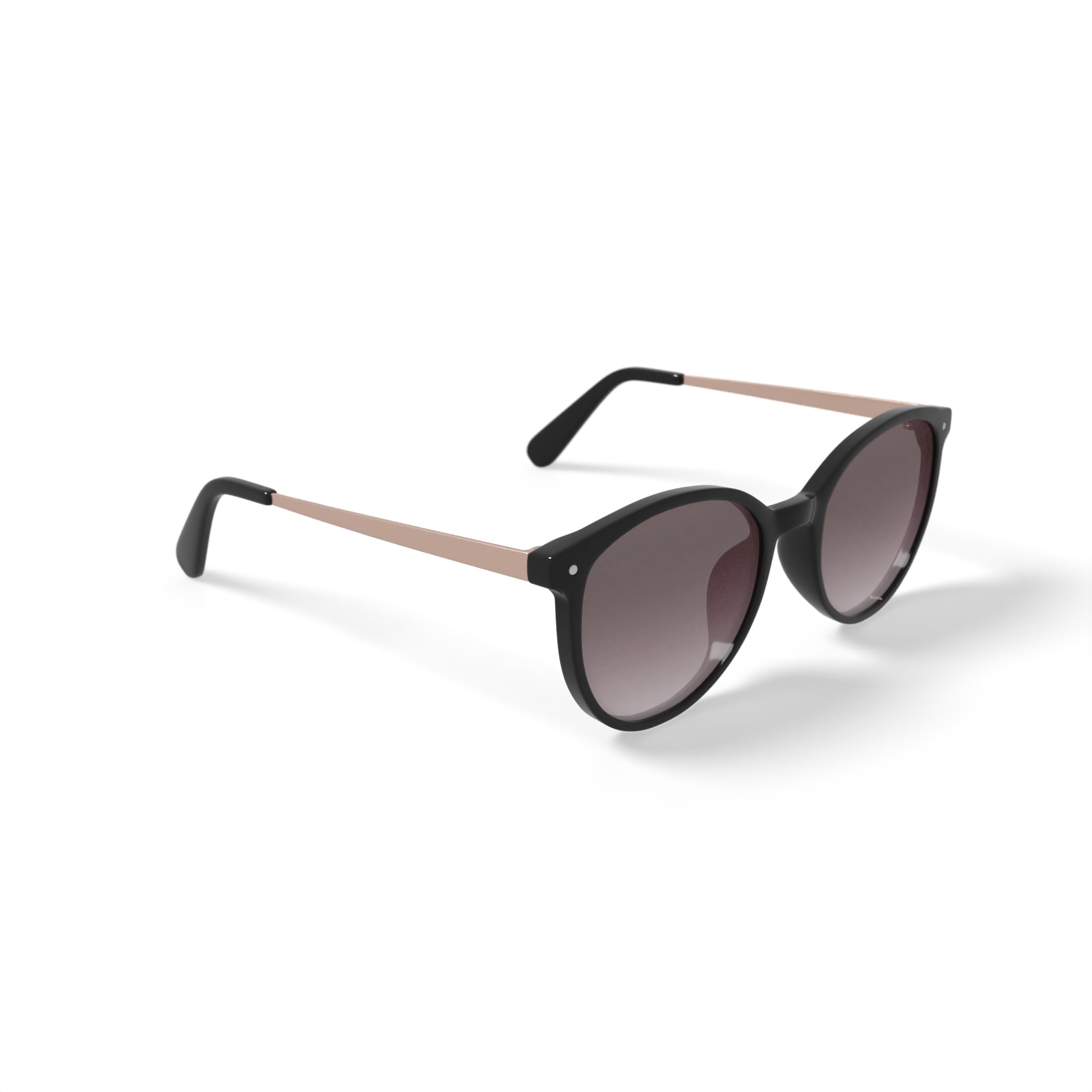 Harper and Roe HR1008 Sunglasses with Case, Black, Round, Plastic, 52-20-147