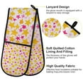 thumbnail image 2 of Yayeee Double Oven Mitt Kitchen Heat Resistant Baking 35" x7" Quilted Glove, Light Pink Stars, 2 of 6