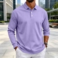 thumbnail image 5 of LWavelet Men's Polo Shirt Long Sleeve Collared Golf Shirts Quick Dry Lightweight 3-Button Performance Work Fishing Athletic Tops, 5 of 7