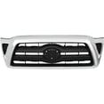 thumbnail image 2 of SEBLAFF Front Bumper Hood Grille Upper Black and White with Chrome Molding Replacement for Toyota Tacoma 2005-2011 5310004360, 2 of 7
