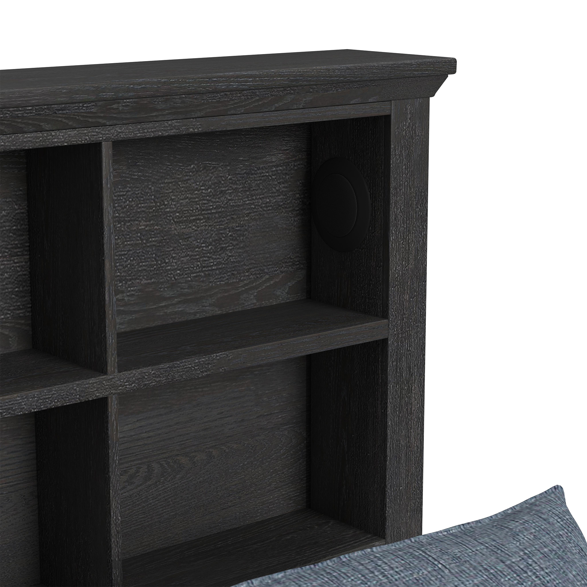 Brooklyn Kids Twin Bookcase 5PC Bedroom Set in Charcoal