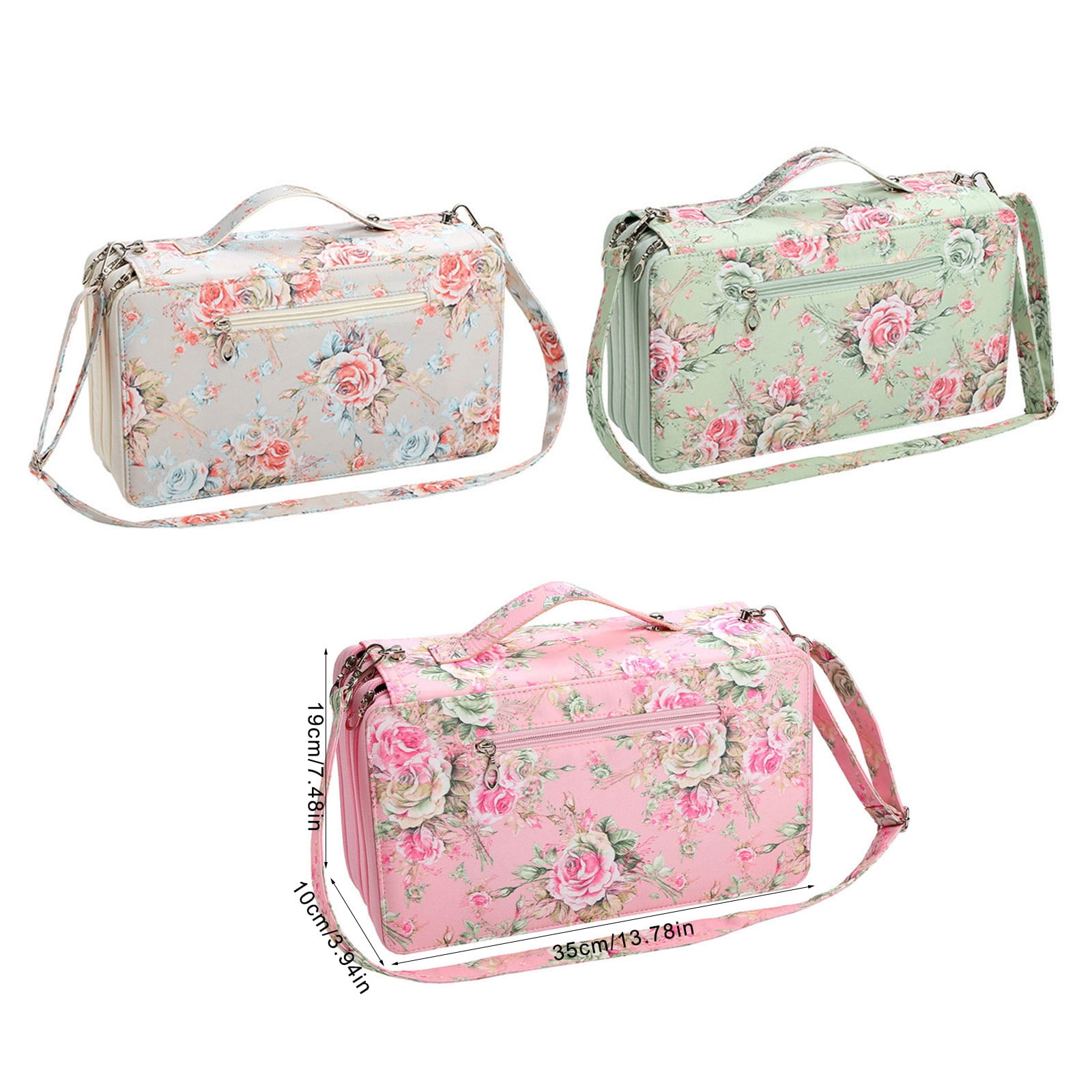 High Capacity Leather Marker Bag 120 Slot Marker Organizers Carrying Case Zippered Storage Bag For Artists And Student