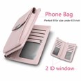 thumbnail image 4 of Njjex Small Crossbody Bag Cell Phone Purse Wallet For Women PU Leather Carrying 8 Credit Card Holder Shoulder Pouch Bag Ladies Wristlet Purse, Milk Pink, 4 of 8