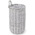 thumbnail image 4 of Set of 2 Wall Hanging Wicker Basket, Farmhouse Garden Hanging Planter Decorative Front Door Hanger Woven Rattan Flower Basket for Wall, Door, Living Room, Patio, 2 Sizes, 4 of 8