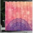thumbnail image 4 of Ambesonne Mandala Shower Curtain, Folk Motif, 69"Wx84"L, Dark Coral Purple Indigo, 4 of 5