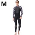 thumbnail image 3 of DivaSail Wetsuits Buceo Traje de buceo Hombre y traje de mujer Manga larga Pantalones largos Cuerpo completo Traje de baño completo Deportes transpirables Pieles de buceo Hombres Negro / blanco 【M】 kenally OD003283-02, 3 of 7