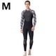 thumbnail image 3 of DivaSail Wetsuits Buceo Traje de buceo Hombre y traje de mujer Manga larga Pantalones largos Cuerpo completo Traje de baño completo Deportes transpirables Pieles de buceo Hombres Negro / blanco 【M】 seitruly OD003283-02, 3 of 7