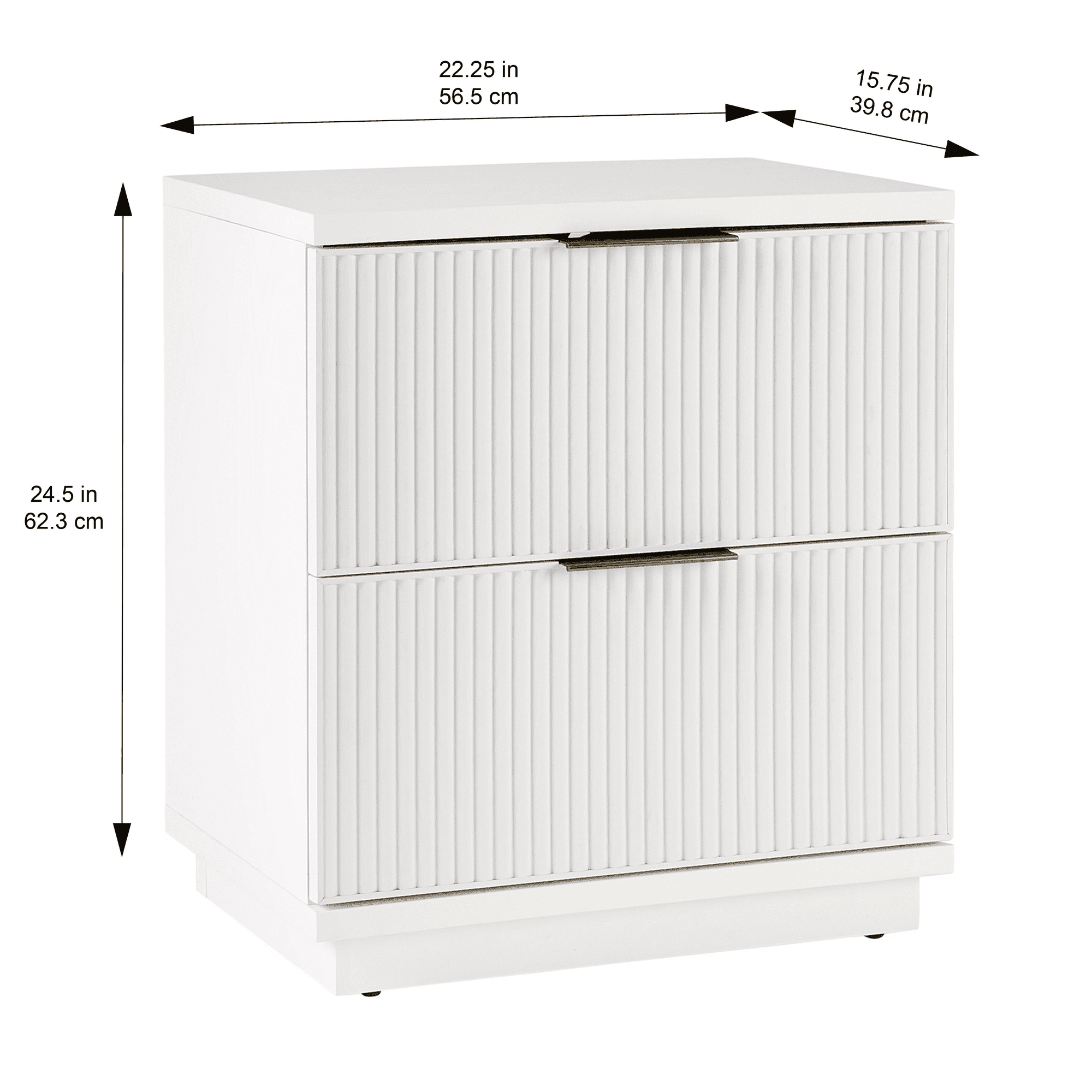 Better Homes & Gardens Lillian 4 Drawer Dresser and 2 Nightstands Bedroom Set, White