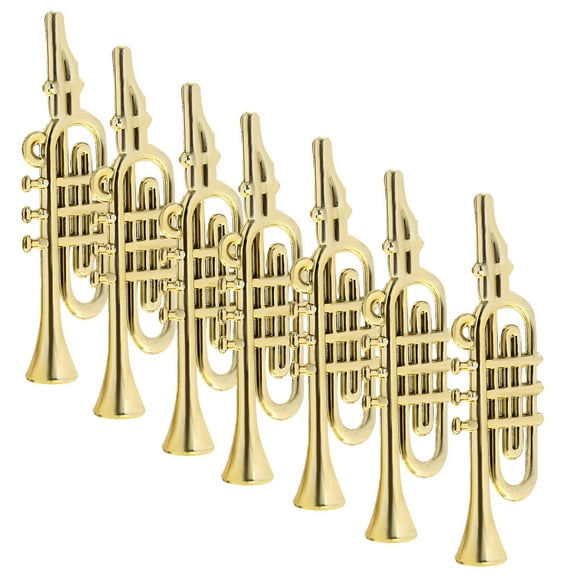 BESTYASH 20Pcs Realistic Look Musical Instruments Model in Golden for Holiday Party Decorations
