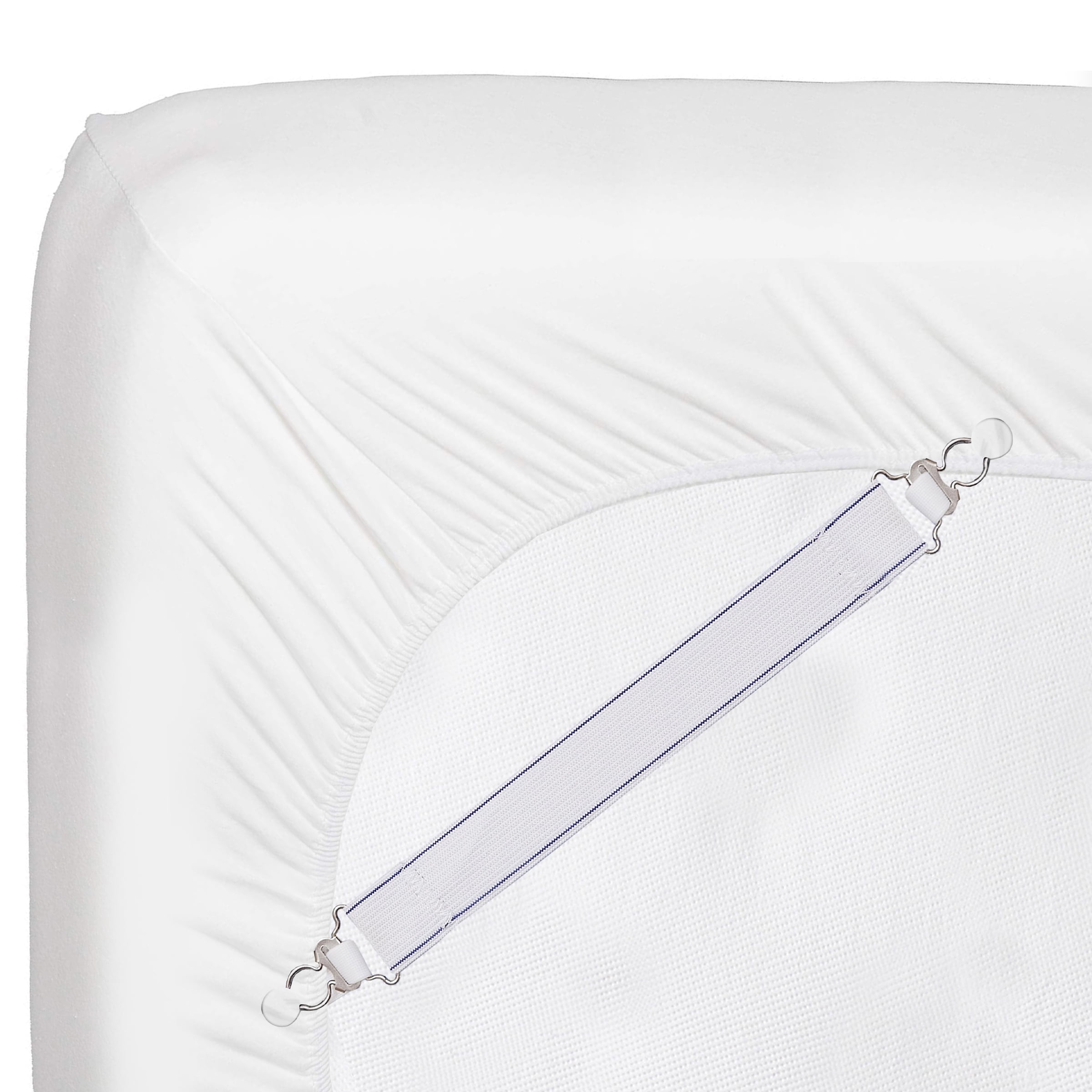 Dww-2pcs Adjustable Long Bed Sheet Holder Straps Bed Sheet Clips,  Adjustable Cross Fitted Sheet Tensioners, Fits All Square Mattress - Black