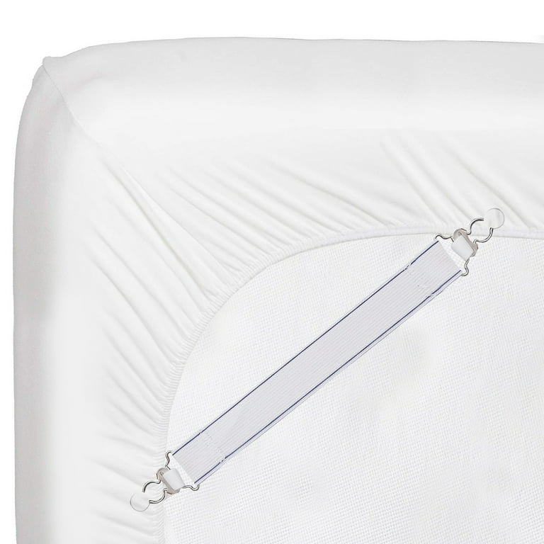 Bed Maker's Adjustable Sheet Straps, 4 Pack 