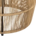 thumbnail image 4 of Zyan Outdoor Coffee Table-22 Inch Natural Brown Rattan Wicker-Steel Frame, 4 of 6