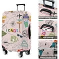 thumbnail image 6 of Travel Luggage Cover Suitcase Protector Fits 18-32 Inch Luggage Wheel Covers Patterned Travel Related Items Flower Luggage Protector Elastic Luggage Anti-scratch Suitcase Cover L, 6 of 6
