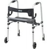 Drive Medical Clever Lite LS Rollator Walker with Seat and Push Down Brakes