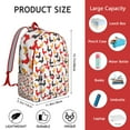 thumbnail image 5 of Eggs and Chickens Cartoon Pattern Canvas Bookbag – Large Capacity Travel Backpack with Durable Oxford Material and Anti-theft Features for Female Professionals, Students, and Outdoor Enthusiasts, 5 of 5