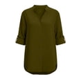 thumbnail image 6 of Horkkom Button Down Shirts for Women V Neck Tunic Long Sleeve Shirts Casual Loose Work Dress Shirts XL, 6 of 6