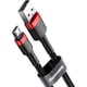 thumbnail image 1 of Cable Micro 3 Reforzado Baseus Cafule Carga Rápida Negro y Rojo 3 m, 1 of 3