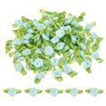 thumbnail image 1 of Uxcell Mini Rosas de Cinta Flores de Tela Satinada Pequeñas con Hojas Verdes para Manualidades 200 Pcs Azul Claro, 1 of 5