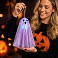 thumbnail image 5 of Glowing Halloween Hanging Ornament Lighted Scary Ghost Ornament Haunted House Prop for Halloween Tree Party Supply, 5 of 7