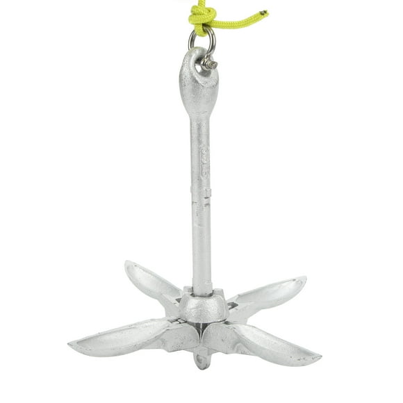 Ship Anchor, Long Horizontal Towing Force Marine Ship Anchor Kit 4 Anchor Claw Rust Proof Foldable Portable Easy Connection Carbon Steel For Canoes For Lake