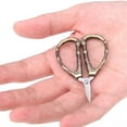 thumbnail image 1 of Gold Stainless Steel Sewing Shears with Arc Shaped Handle, Great for Fabric Crafts Cutting, Mini Scissors for Embroidery and Decoration, 1 of 7