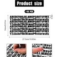 thumbnail image 2 of LAICAIW 2080pcs Letters Stickers, 10 Sheets Vinyl Alphabet Stickers 1/2 Inch Uppercase & Lowercase Stick Board Small Decals Scrapbook Classroom (Black), 2 of 6
