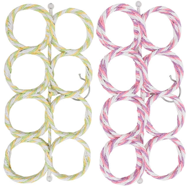 2Pcs Bird Rope Climbing Net Hanging Parrot Toy Funny Cockatiel Toy Parrot Swing Toy Bird Plaything