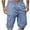 Sky Blue2, variant on Plebaso Cargo Shorts for Men Casual Elastic Waist Hiking Shorts Lightweight Mens Outdoor Work Shorts