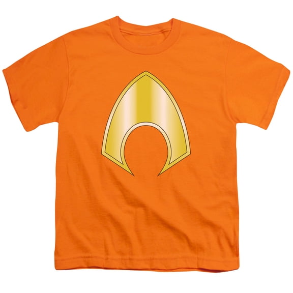 Jla - Aquaman Logo - Youth Short Sleeve Shirt - Small