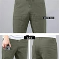 thumbnail image 4 of TSHXS Men'S Athletic Pants Men'S Pants Men'S Casual Cargo Pants Workout Joggers Stretch Sweatpants Hiking Drawstring Pants With Multi Pockets XXXXXL, 4 of 8
