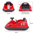 thumbnail image 3 of VOLTZ TOYS 12V Kids Bumper Car, Indoor & Outdoor 2 Modes, 360°Rotation Electric Ride On Car Dual Motors w/ Parent Remote Control and Customized Stickers(Red), 3 of 8