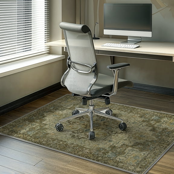 KUETH 36"X 48" Protective Flooring Office Chair Mat for Hardwood Floor and Tile Floor, Heavy Duty Desk Chair Mat for Carpets, Anti Slip Office Floor Mats for Rolling Chairs, Low Pile Under Desk Rug