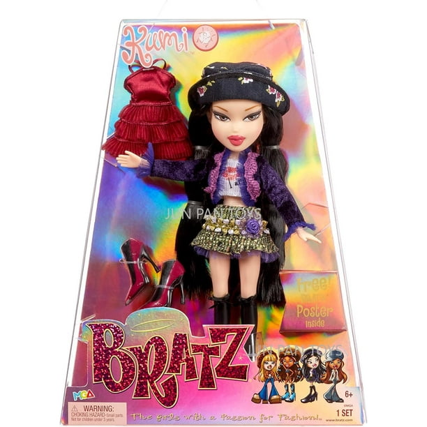 Póster de 2 conjuntos de muñecas Bratz originales de Meygan Dylan KUMI Nevra Kiana, regalo de cumpleaños para niñas, juguetes coleccionables de edición limitada