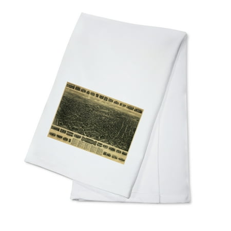 Waterbury Towel - Waterbury, Connecticut - Panoramic Map (100% Cotton Kitchen Towel)