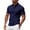 Navy, variant on Men Business Casual Shirts Golf Ball Uniform Solid Color Collared Polo Shirt Fashion Casual Loose Button Lapel Short Sleeve Top