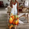 thumbnail image 3 of Thanksgiving Pumpkins Sleeveless Dress Woman Fashion Long Dresses Women's Summer Suit Dress Summer 2025 Women, 3 of 7