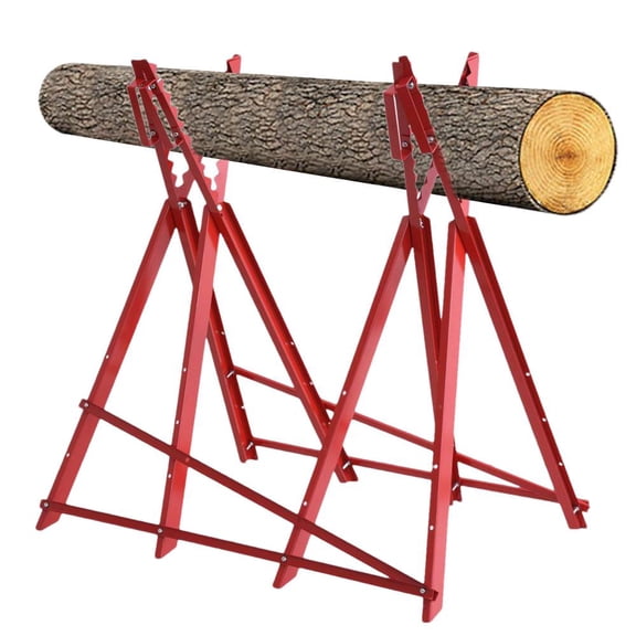 ToHu Saw Horse Folding Log Cutting Sawhorse Adjustable Log Stand Saw Stand Portable Sawhorse Log Holder for Home Outdoor gifts