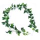 thumbnail image 2 of Planta trepadora de ratán artificial, planta de tigre, hoja de uva, hoja verde, flor falsa de plástico, tubería de agua, enredadera enrollable, decoración de techo, 2 of 2