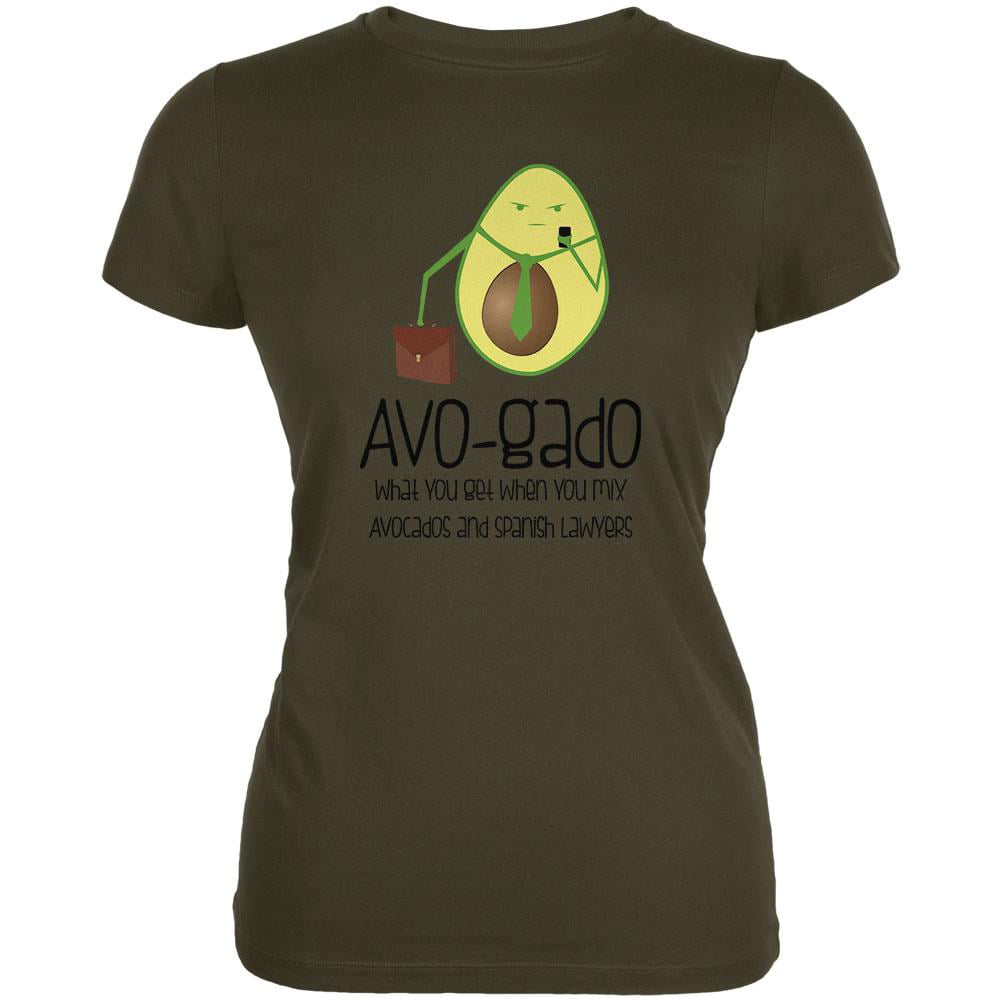 Avocado Abogado Lawyer Funny Spanish Pun Juniors Soft T Shirt - Walmart.com